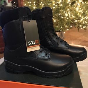 New 5.11 Black side-zip, waterproof duty boots